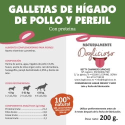 Galletas de hígado de pollo y perejil