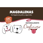 Magdalenas de hígado de pollo y algarrobo