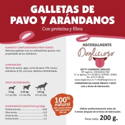 Galletas de pavo y arándanos